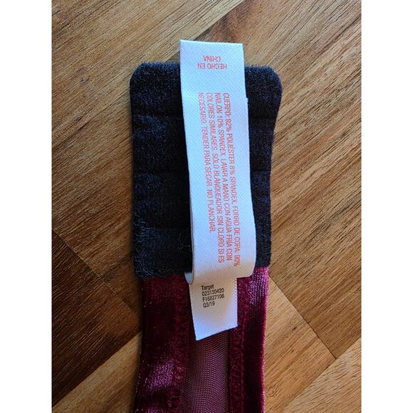 Colsie Red Velvet Bralette – Size XS | Soft Stretch Lounge Bra - Picture 6 of 6